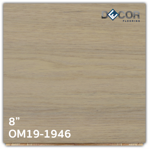 ไม้เอ็นจิเนียร์ 8 นิ้ว | OM19-1946 สี VINTAGE SNOW (FLAT) | รุ่น Premium | Decorflooring